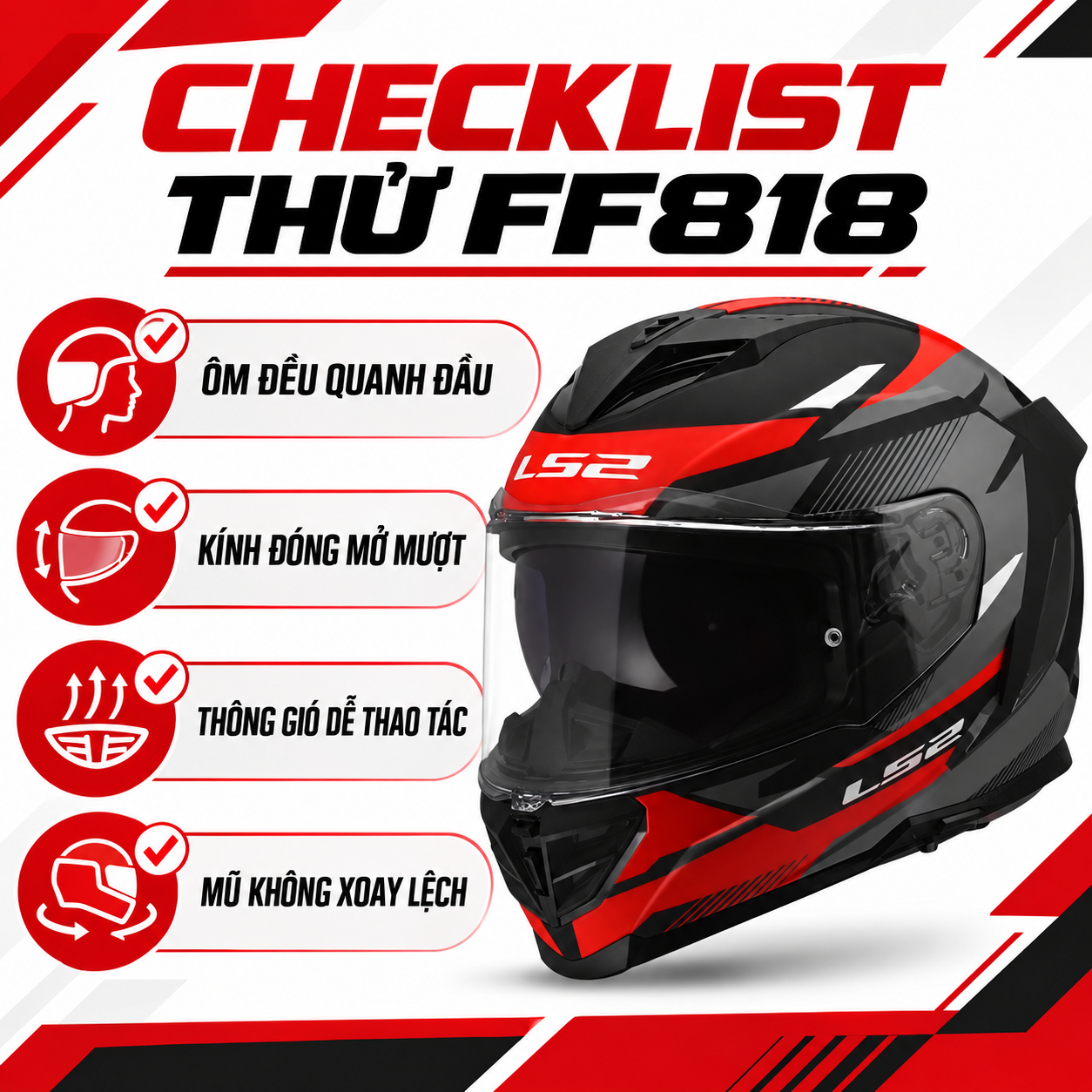 Review LS2 FF818 Storm III: Ưu nhược điểm và ai nên chọn? - checklist trước khi mua