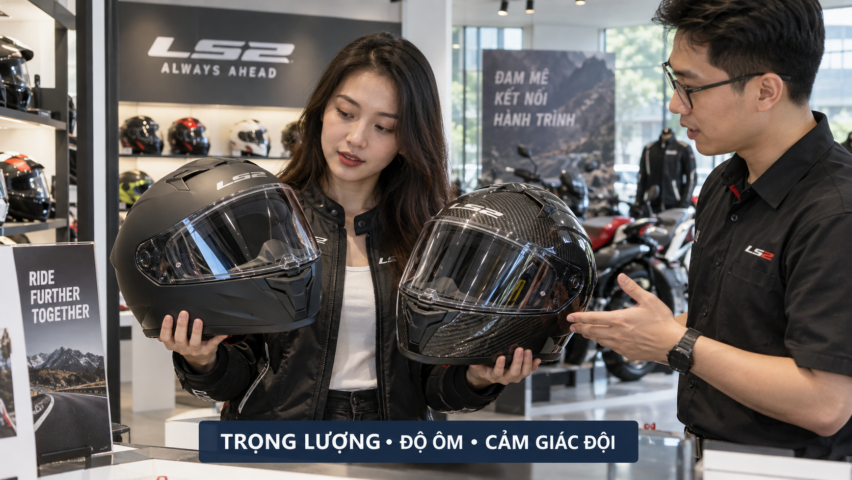 LS2 FF327 vs FF327 Carbon: Chênh tiền nằm ở đâu? - bối cảnh sử dụng thực tế