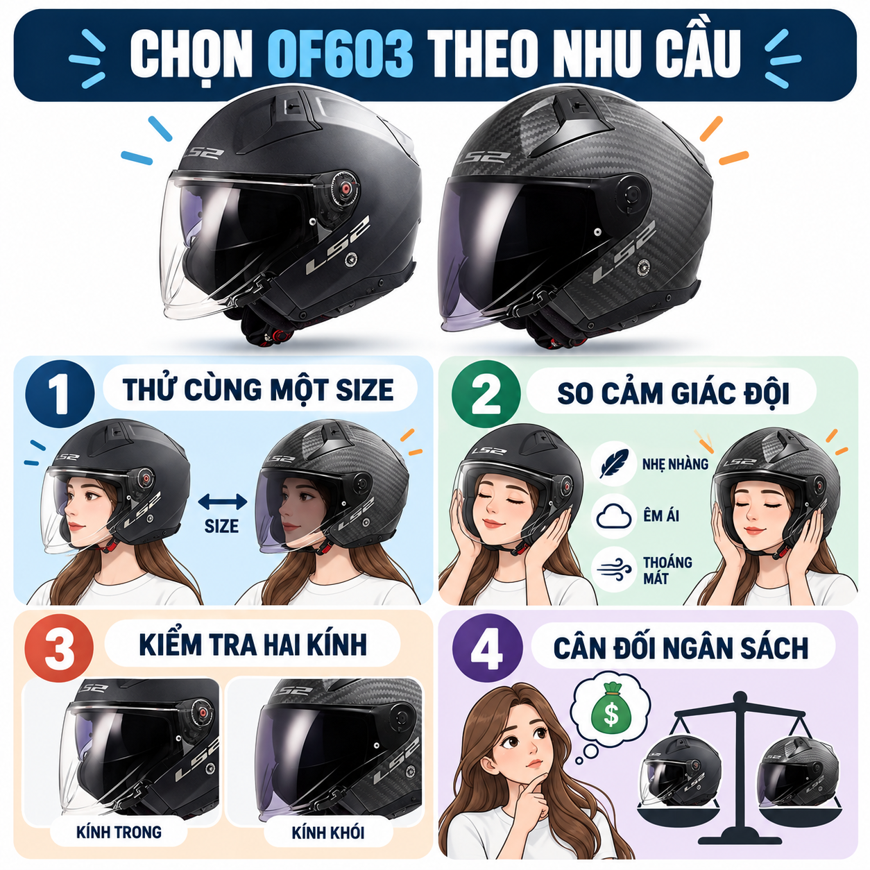 OF603 Infinity II vs OF603 Carbon: Chênh tiền có xứng đáng? - checklist trước khi mua
