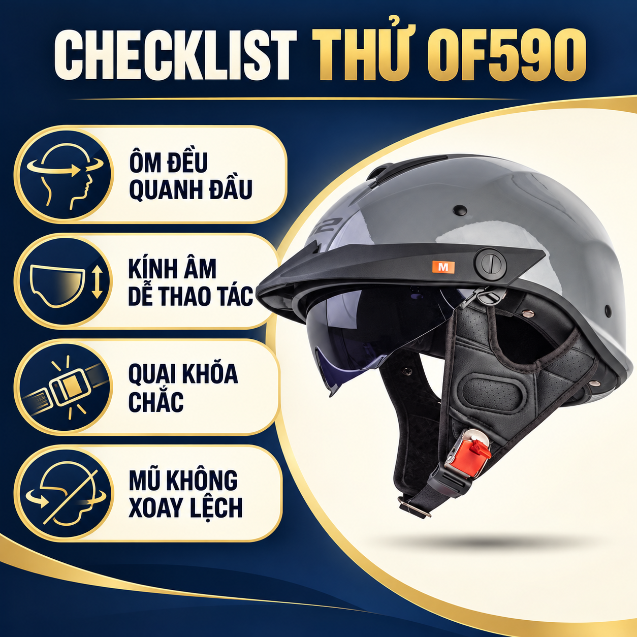 Review LS2 OF590: Mũ nửa đầu cao cấp hợp người đi phố nào? - checklist trước khi mua
