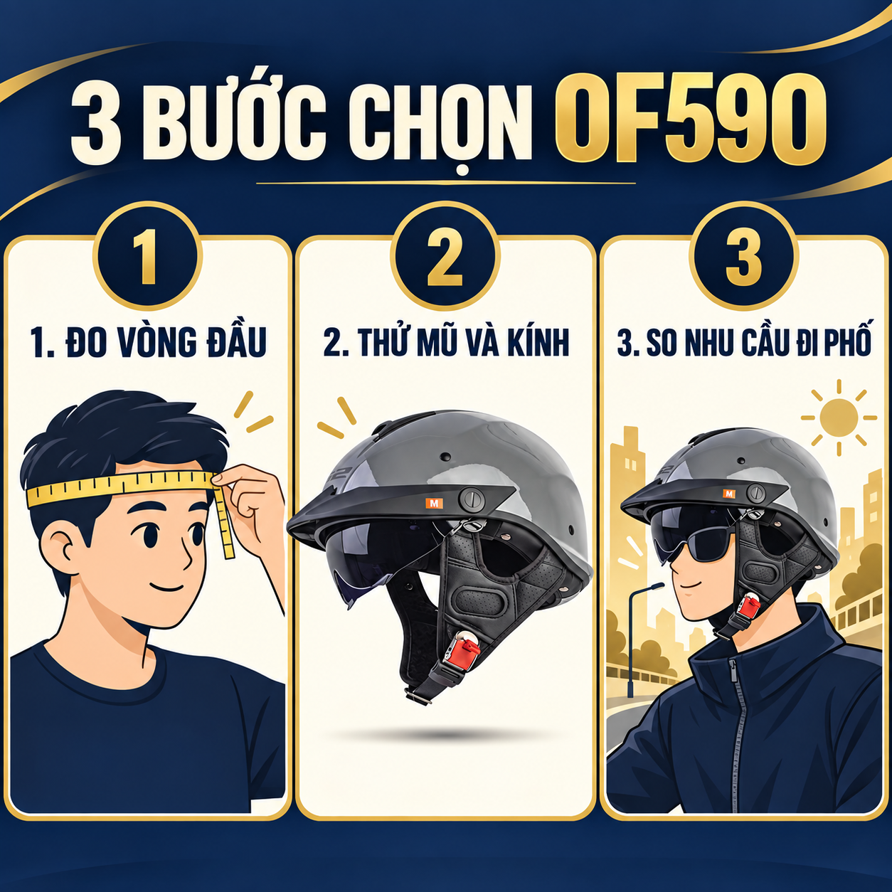 Review LS2 OF590: Mũ nửa đầu cao cấp hợp người đi phố nào? - các bước đưa ra quyết định