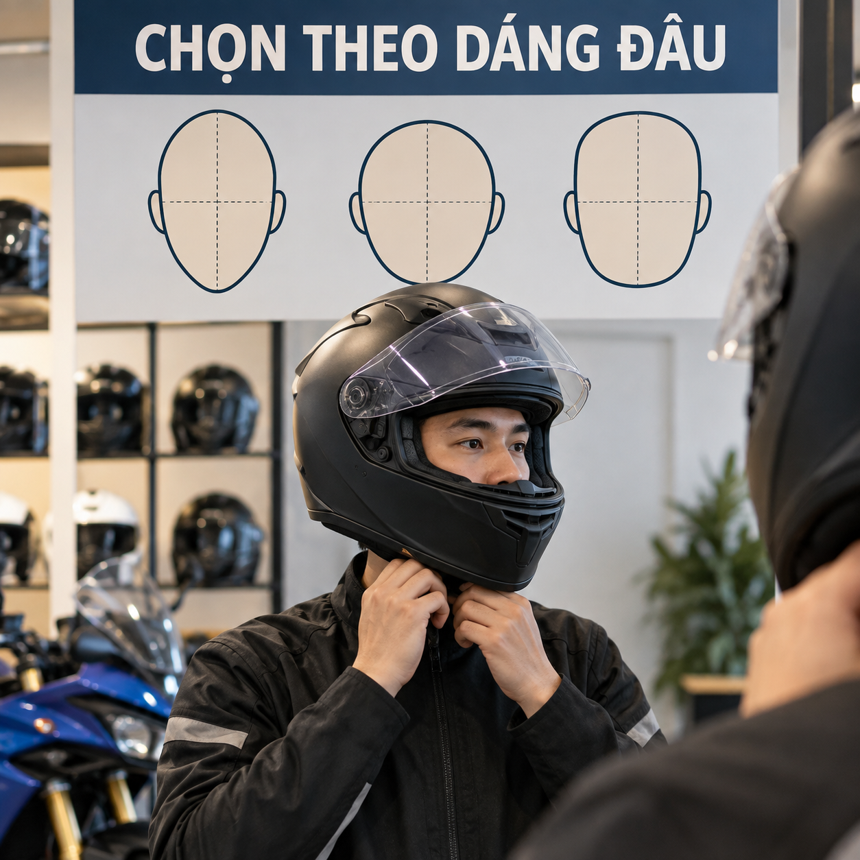 Mũ bảo hiểm LS2 hợp form đầu nào? Cách chọn theo dáng đầu - bối cảnh sử dụng