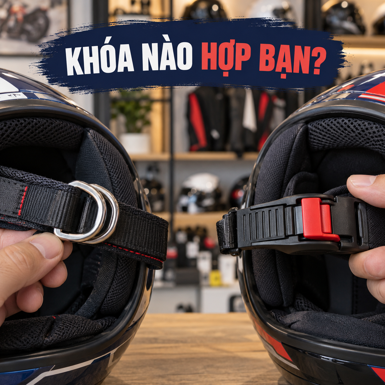 Khóa Double D và Micrometric trên mũ LS2 khác nhau thế nào? - bối cảnh sử dụng