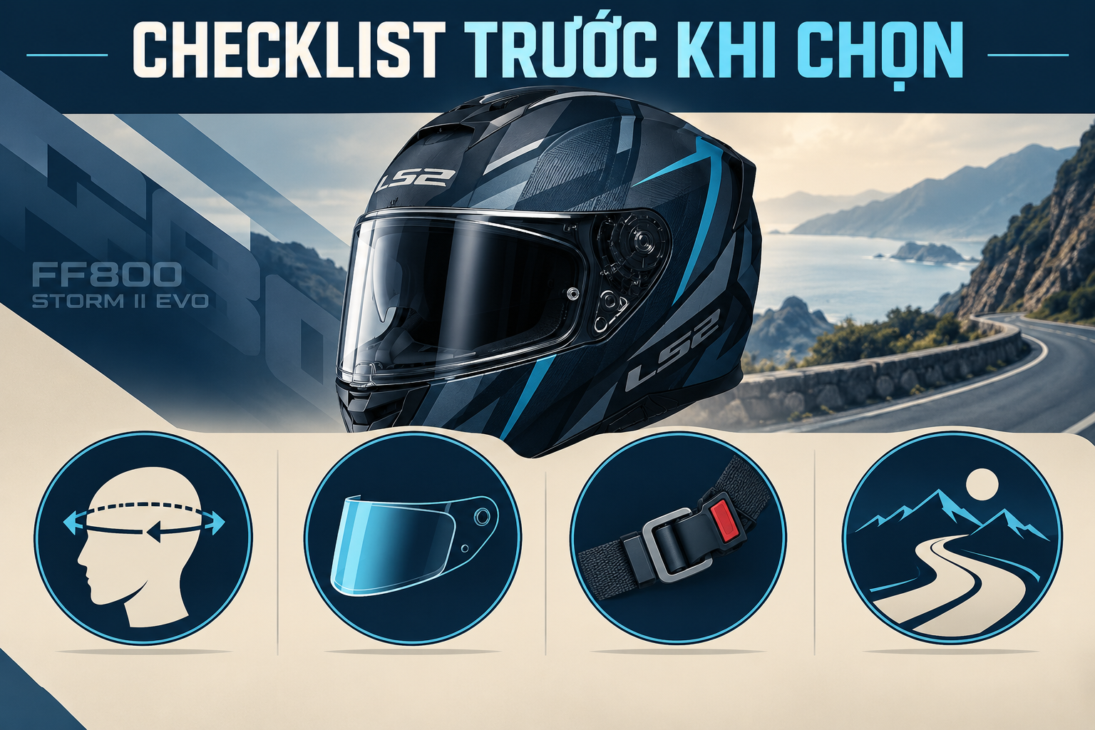 Review LS2 FF800 Storm II EVO: Nâng cấp nào đáng chú ý? - checklist kiểm tra