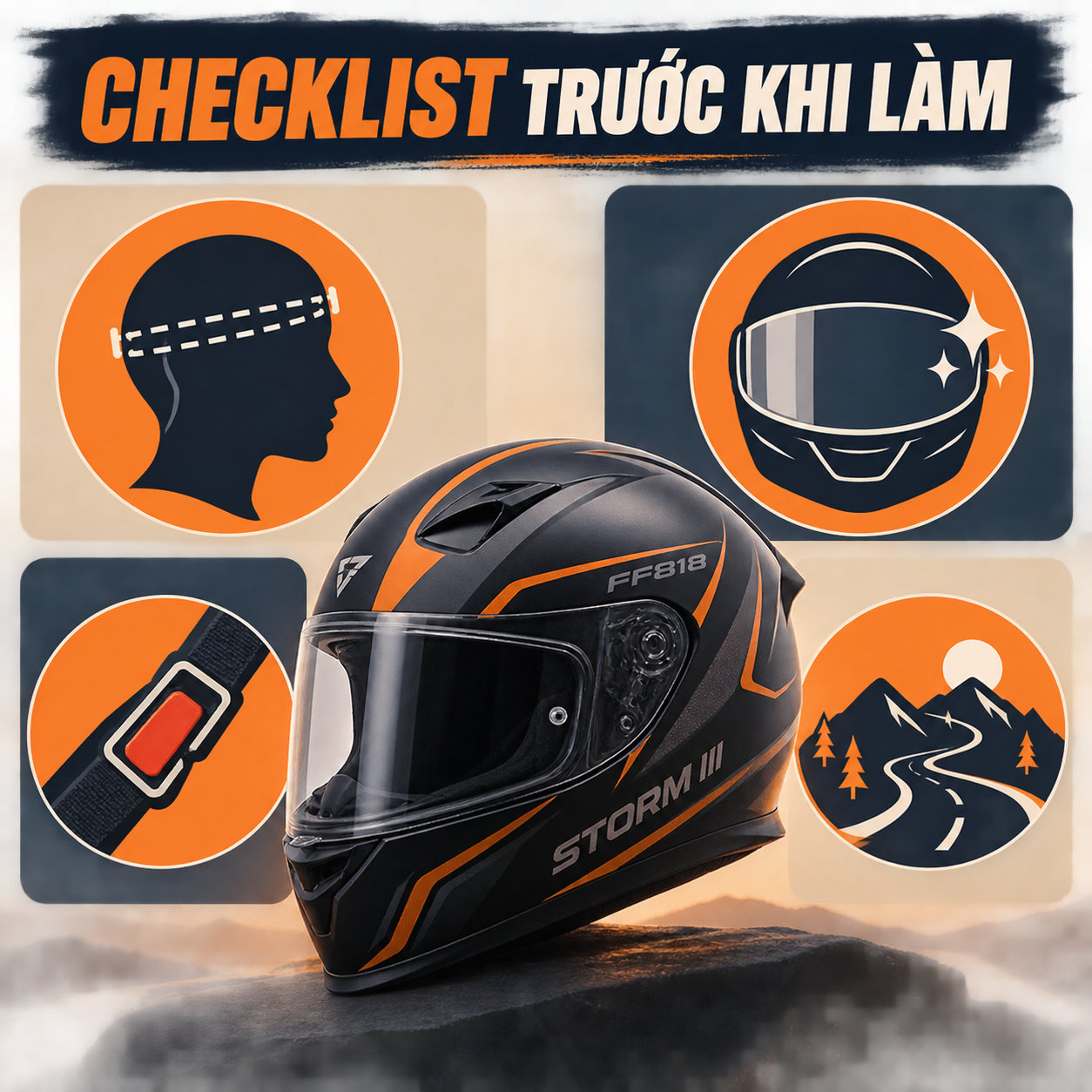 LS2 FF818 Storm III hợp form đầu nào? Cách thử size đúng - checklist kiểm tra