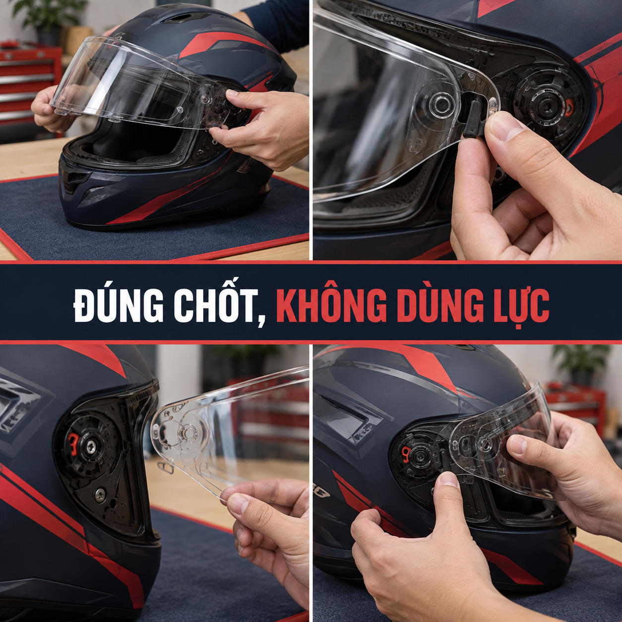 Cách thay kính LS2 FF820 Rapid III tại nhà đúng chốt - bối cảnh sử dụng