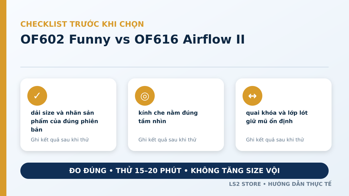OF602 Funny vs OF616 Airflow II: Mũ 3/4 phổ thông nào hợp đi phố? - checklist chọn mũ