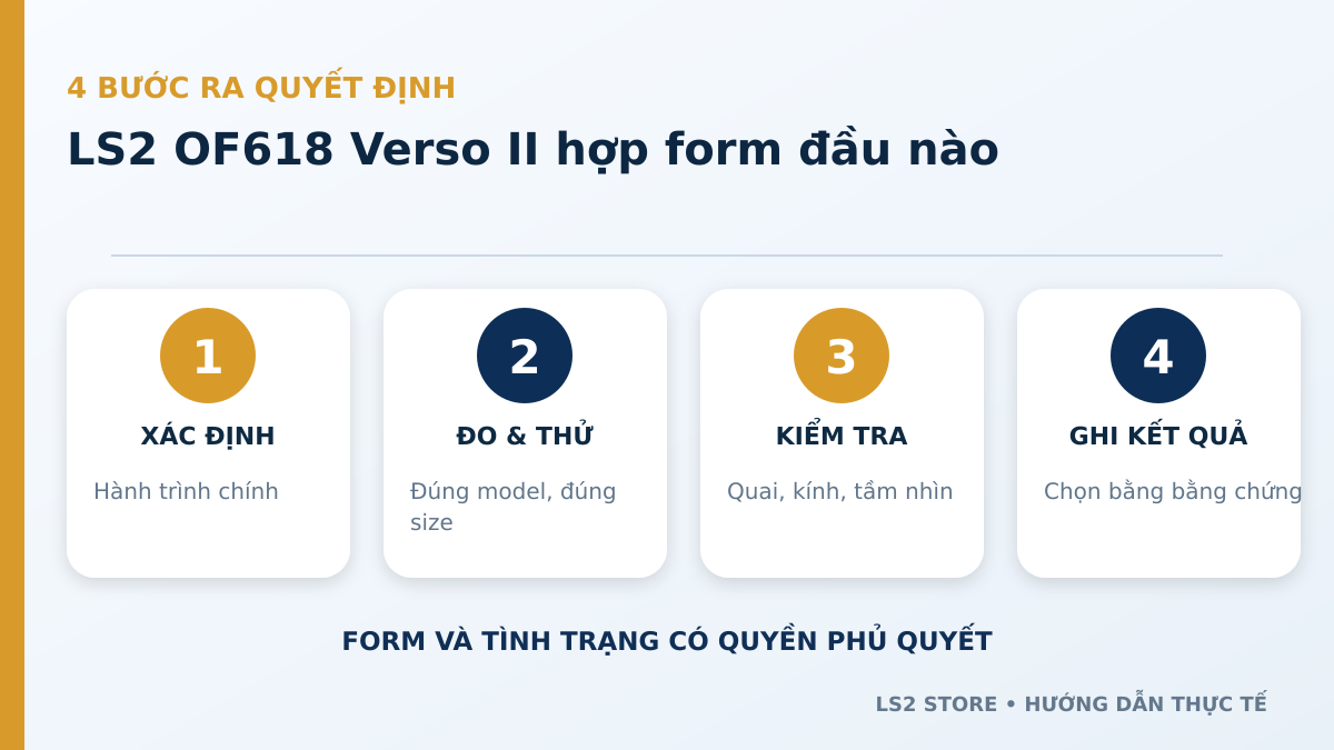 LS2 OF618 Verso II hợp form đầu nào? Cách thử size không đau thái dương - quy trình từng bước