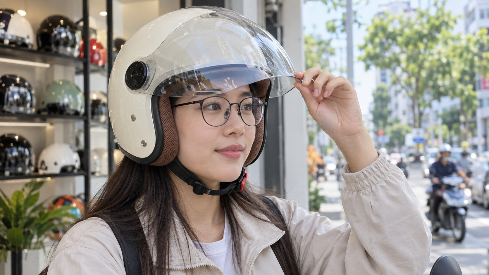 OF600 Copter II cho người đeo kính cận: Cách thử gọng và kính mũ - tình huống sử dụng thực tế